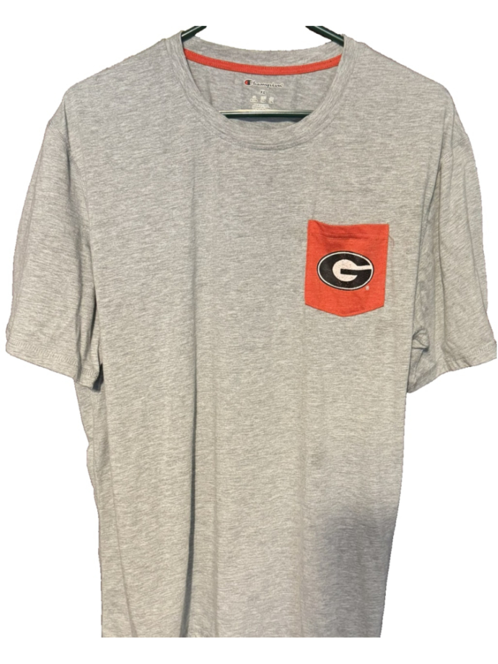 Georgia Bulldogs Champion Pocket T-Shirt Men Size XL Gray